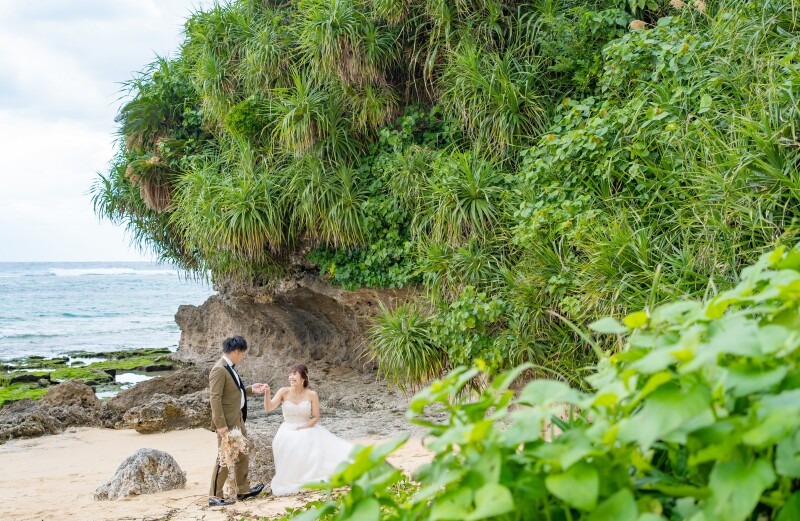 ビーチでグリーンも撮影できます◎