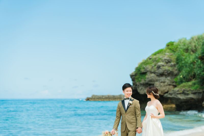 ビーチもブルー全開です！