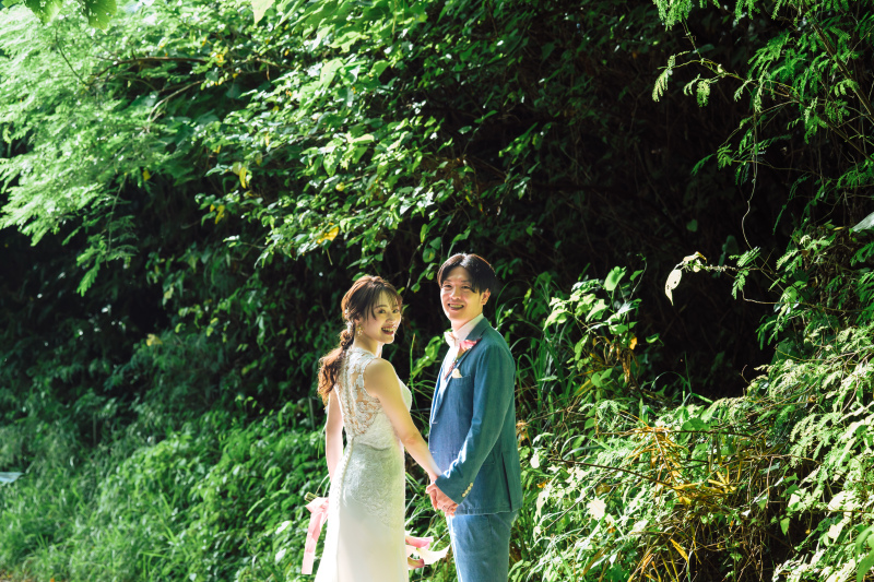 挙式後はビーチへ！