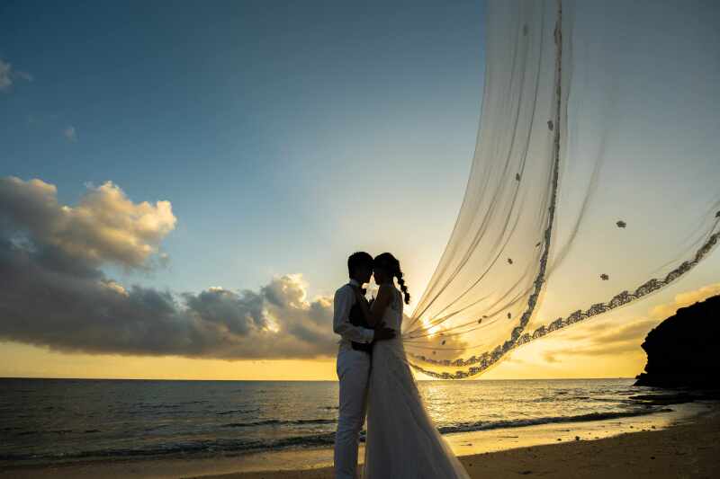 夕陽のロングベール