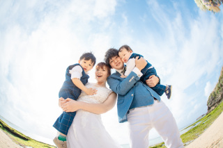 家族みんなでビーチ撮影！