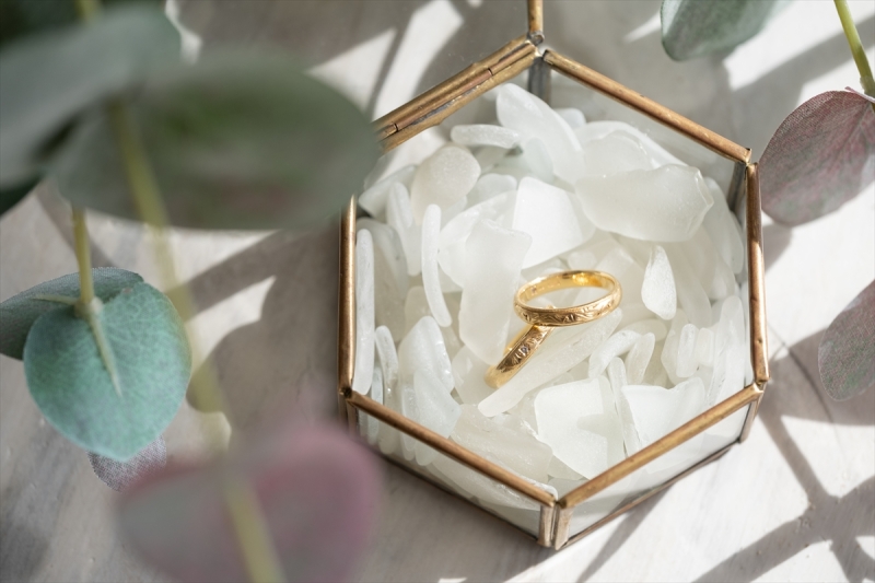 まずはおふたりの指輪撮影から