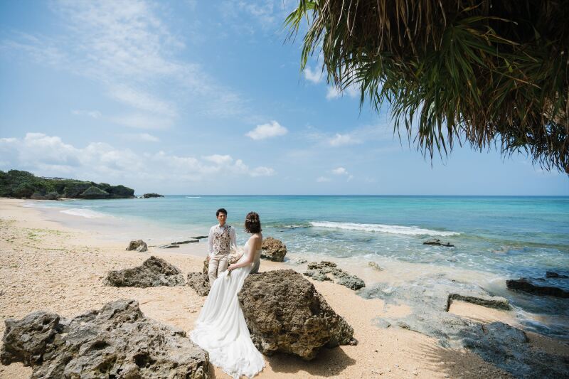 岩場でひと休み