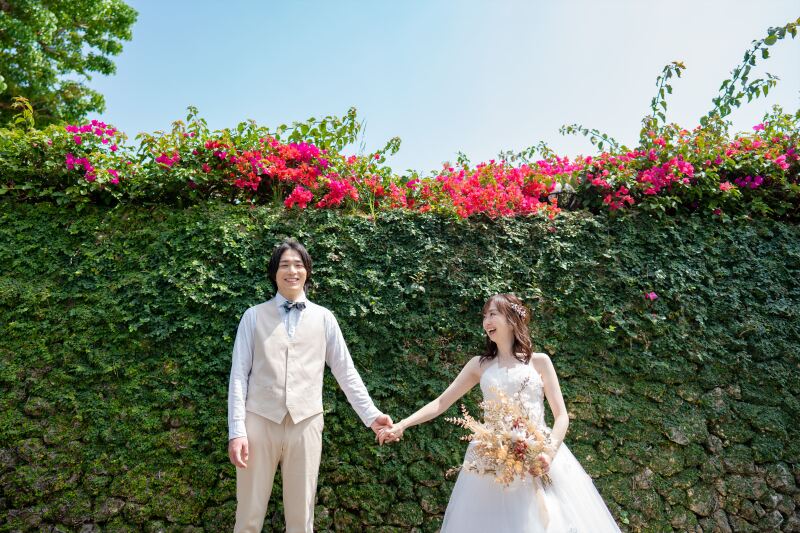 ブーゲンビリアと一緒に