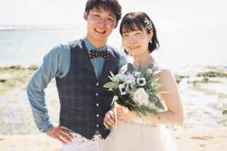 夏のキラキラのビーチで撮影しました