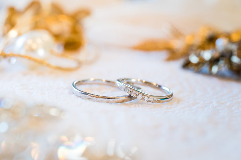 マリッジリングを雑誌のようなイメージフォートに♪