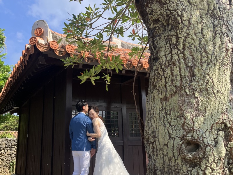 琉球古民家で撮影