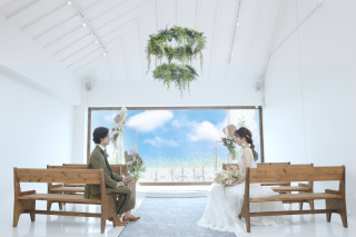 海の見えるチャペルで撮影♪