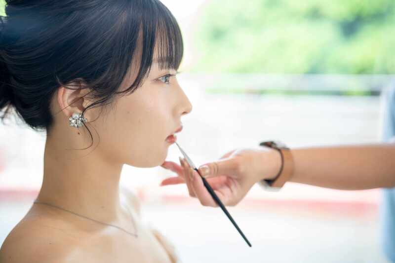 新婦様も最後の仕上げ