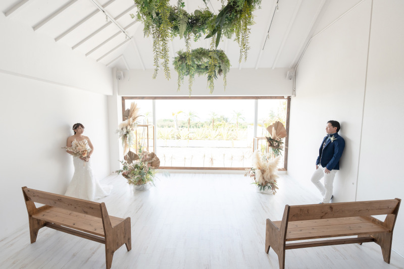 チャペルの貸切撮影からスタート