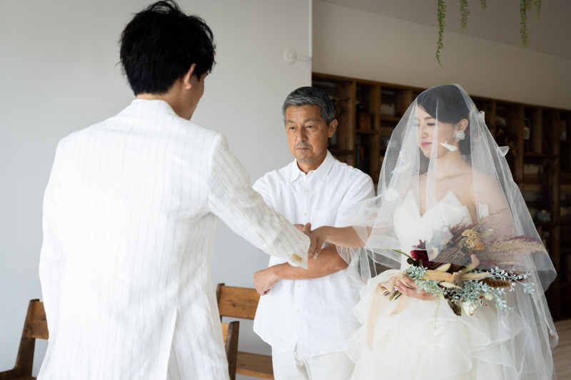 お父様から新郎様への“バトンタッチ”