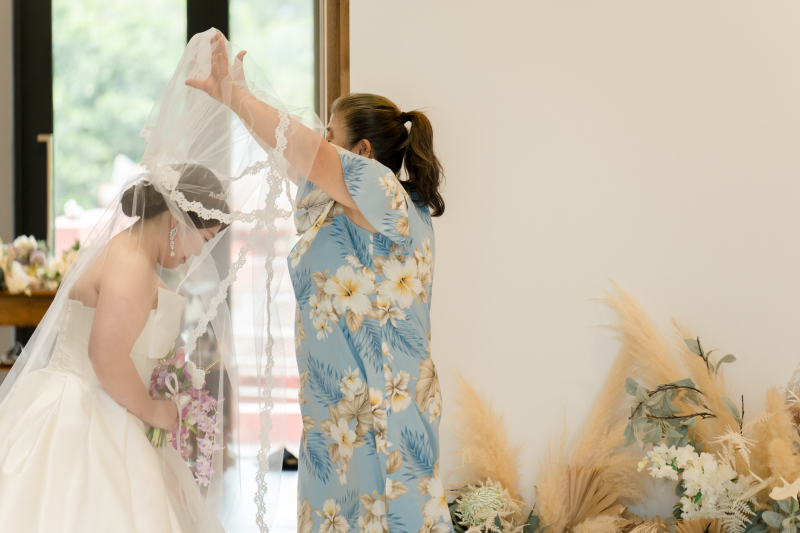 想いがこもったベールダウンから