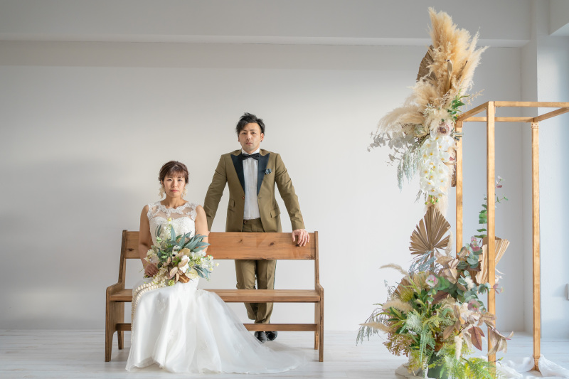 ドレス2着目のスタートはチェペル撮影から＊