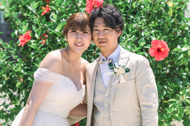 ハイビスカスと一緒に