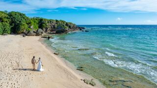 透き通った青い海＋沖縄の夕日を思い出に♪