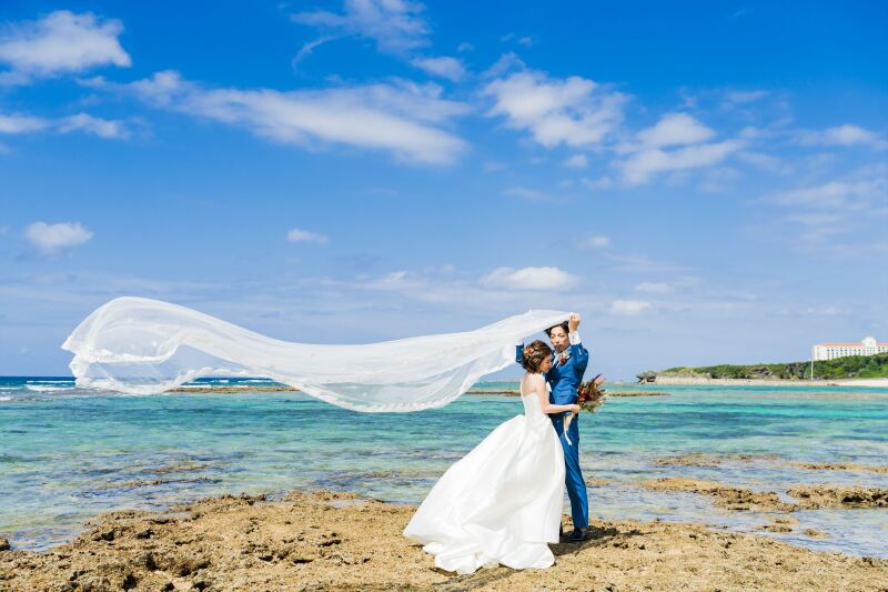 お二人でロングベールショット