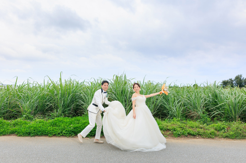 さときび畑の前で!