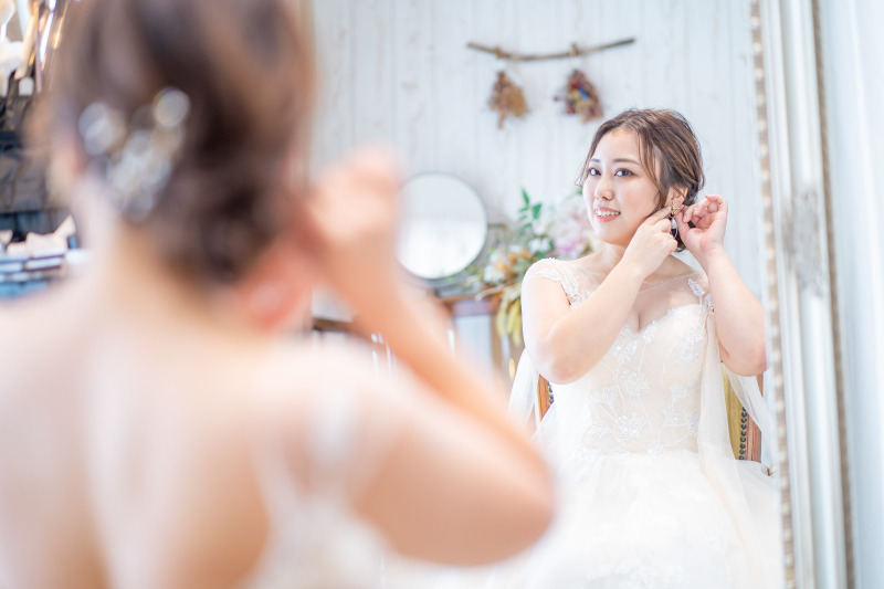 ブライズルームから撮影スタート!