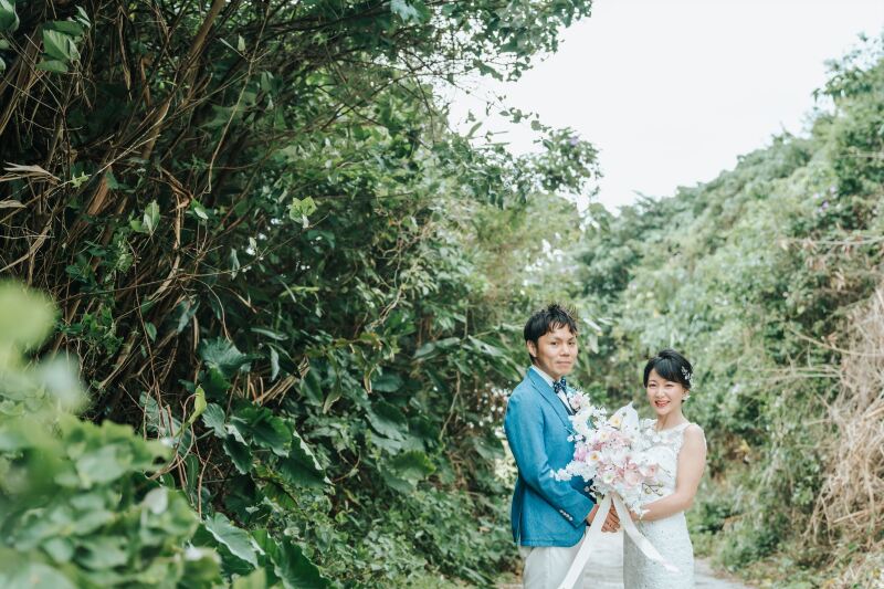 ビーチへ抜ける小道で１枚！