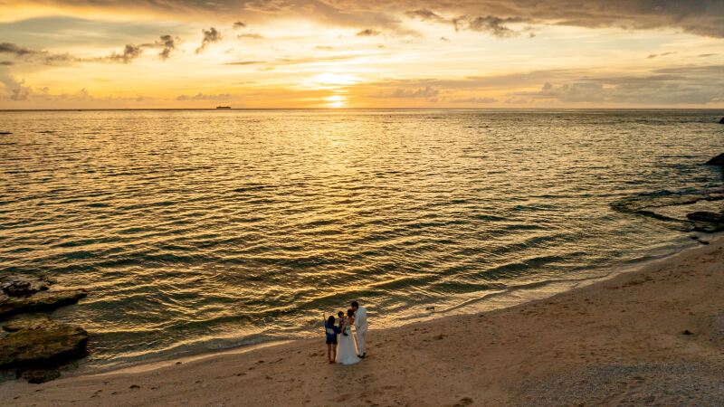 ファミリーサンセット・・・ドローンより