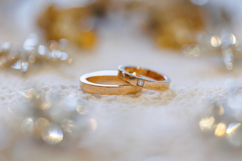 記念の「リングフォト」もプロにおまかせ！