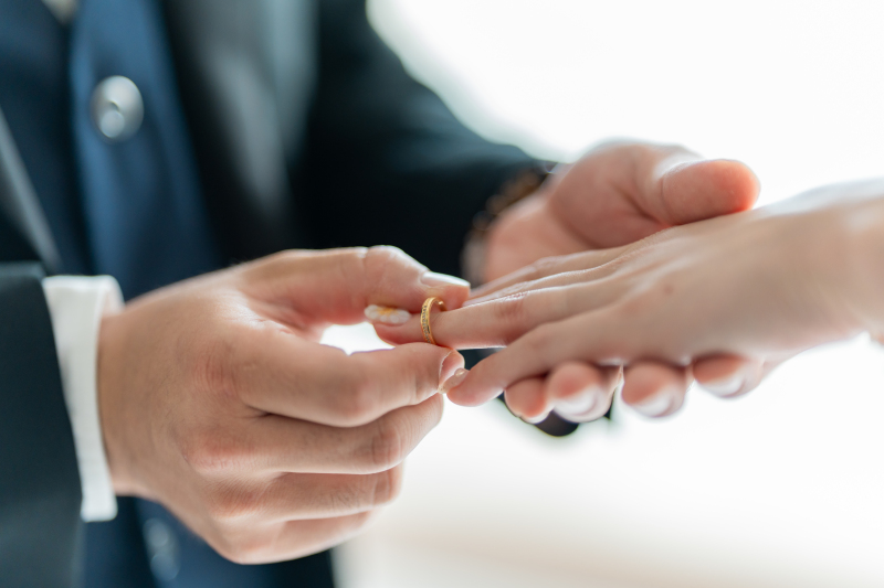 指輪の交換