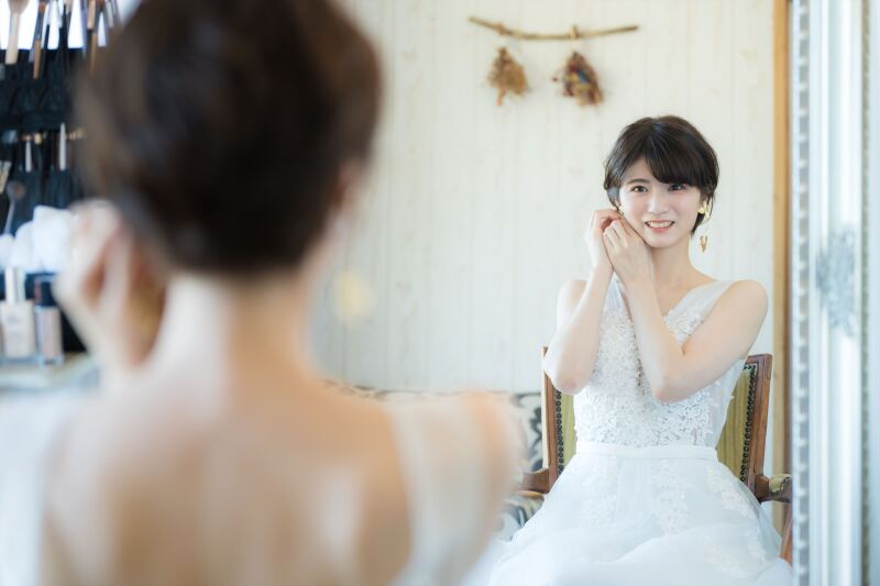 光がたっぷり入るブライズルーム