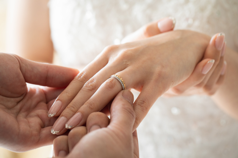 指輪交換ショット