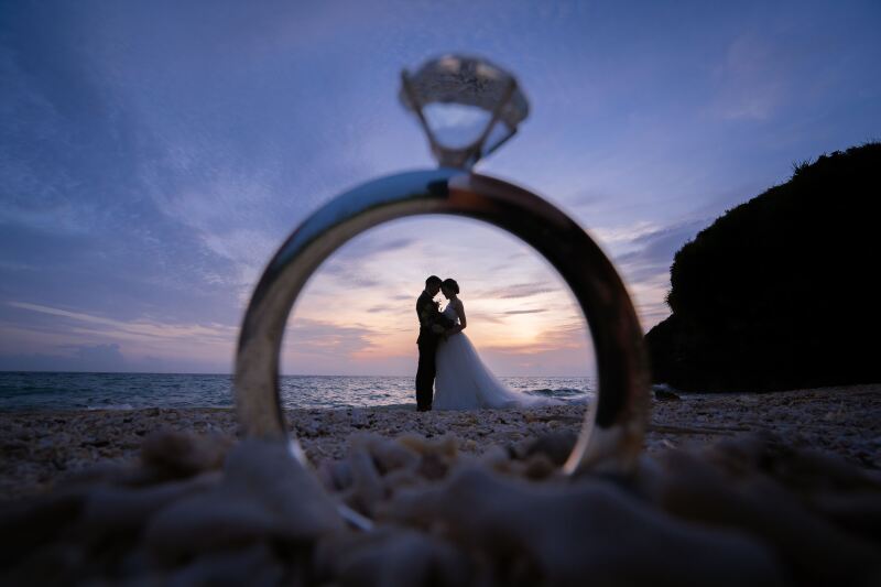 青空とサンセット、お天気に恵まれたロケーション撮影でした！