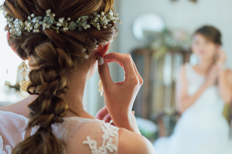 ブライズルームにてお支度シーン♪