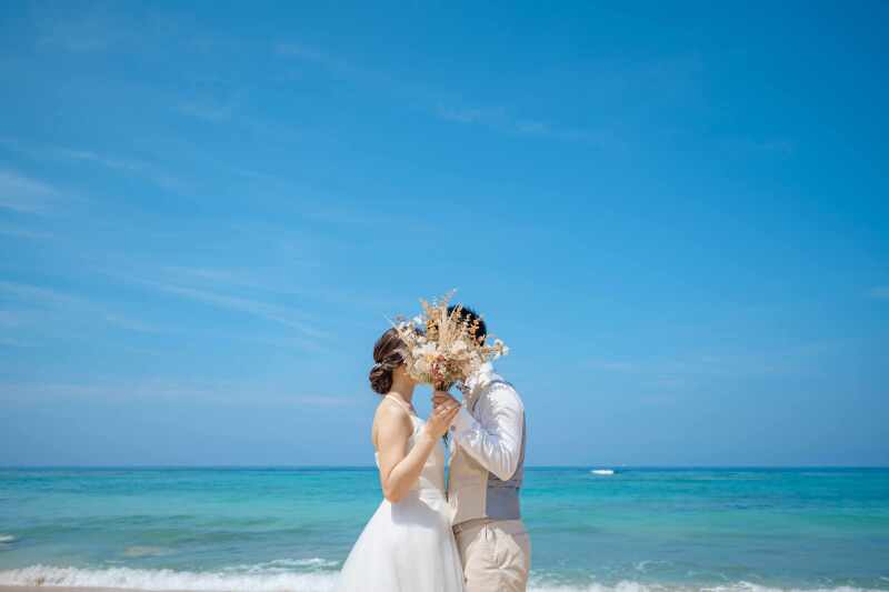 海も空もブルー一色ですね