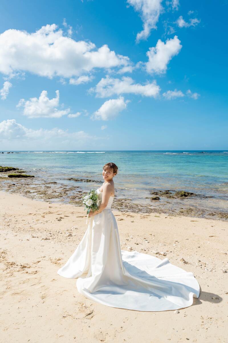 美しい新婦様のソロショットを撮影しました