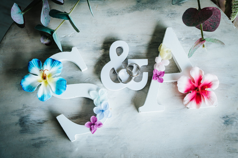 おふたりのイニシャルアート♪