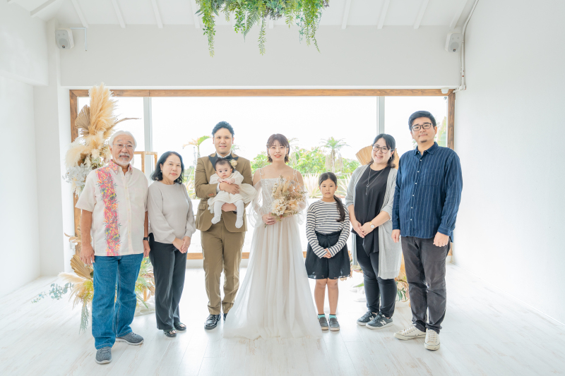 大切な家族と記念写真