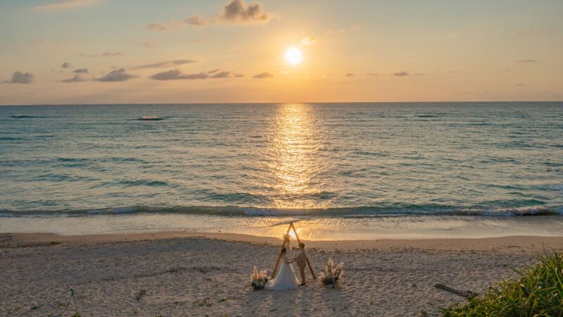 ドローンからのサンセット