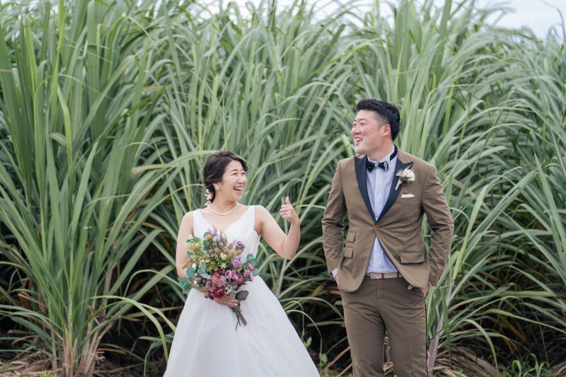 ビーチに向かう途中でも!