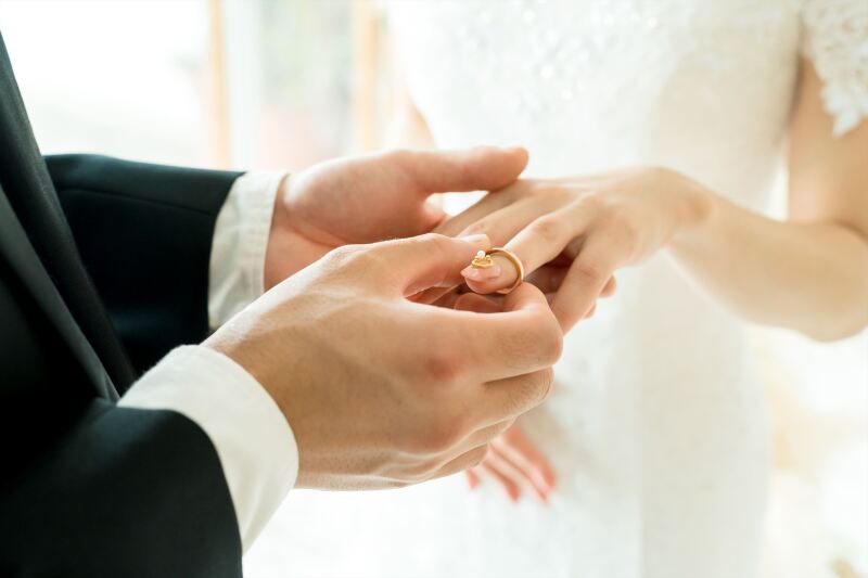 指輪の交換
