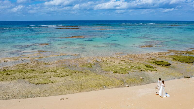 エメラルドグリーンの海！！！