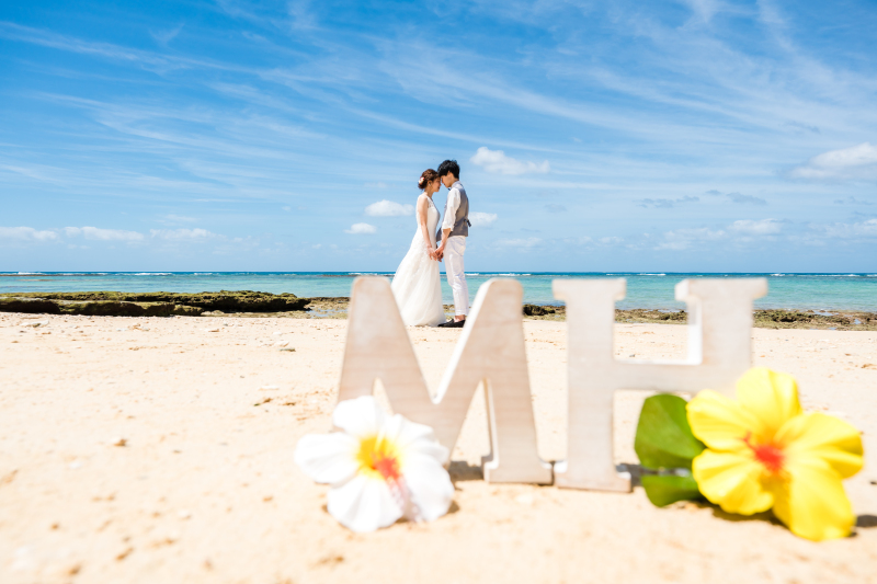 おふたりのイニシャルも一緒に