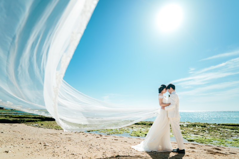 輝きをまとったロングベールショット