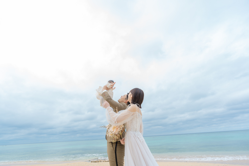 ビーチでの3ショット!