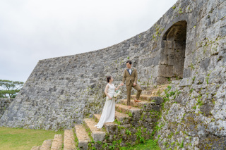 沖縄ならではの座喜味城で＊