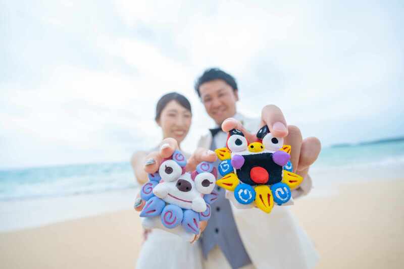 おふたり記念のシーサーと