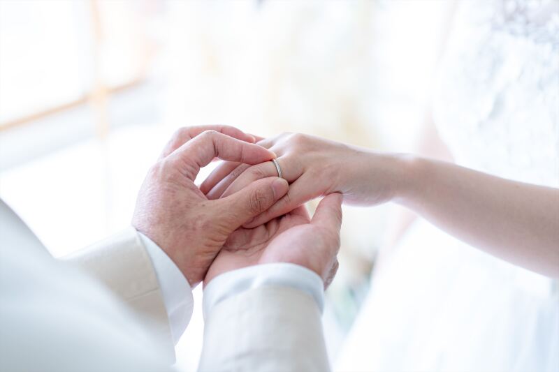 指輪交換も残しましょう♪