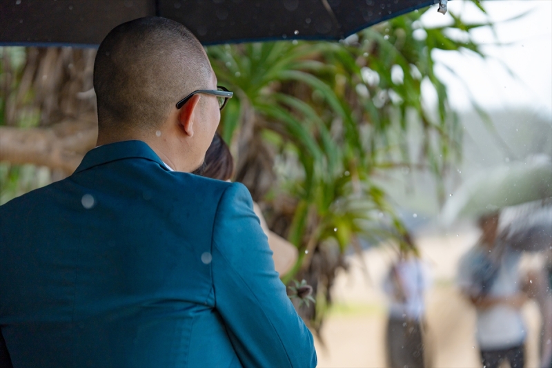 突然のスコール！