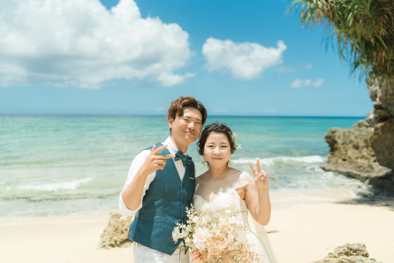 最後は笑顔でピース