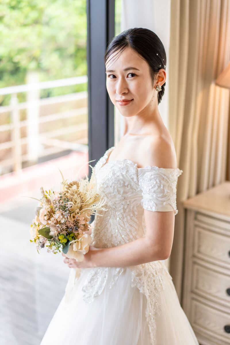 ブライズルームでの笑顔