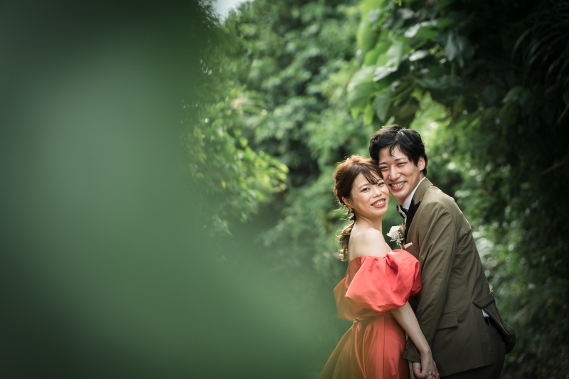 自然豊かなグリーンでの撮影