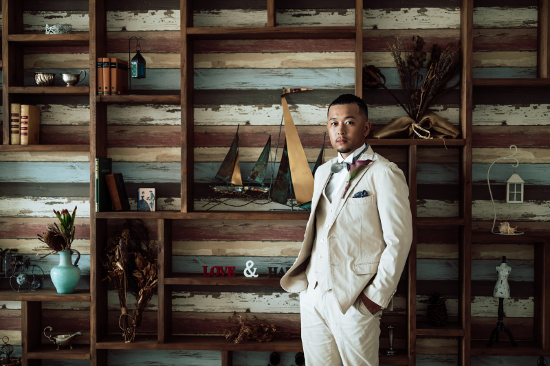 新郎様のソロショットもカッコよく