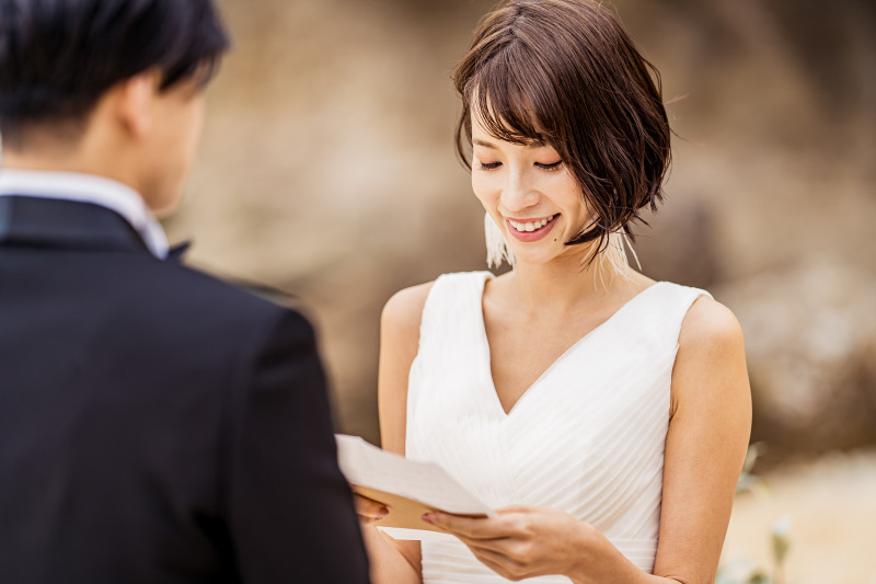 ふたりらしい言葉でこの先の未来を誓い合うひととき＊